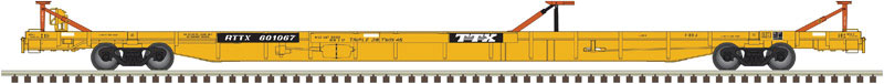 ACF 89' F89-J Flatcar - Ready to Run -- Trailer-Train #600960 (Large Logo)