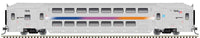 Multi-Level Commuter Cab Car & Trailer 3-Car Set - Ready to Run -- New Jersey Transit #7004 (Cab), 7550 (Trailer), 7218 (Toilet) (silver)