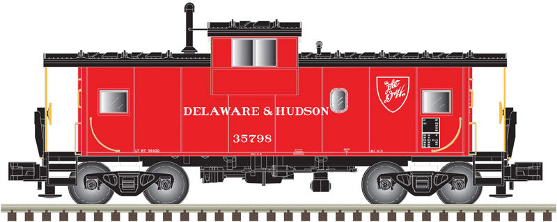 Extended-Vision Caboose - Ready to Run - Master(R) -- Delaware & Hudson #35798 (red, black)