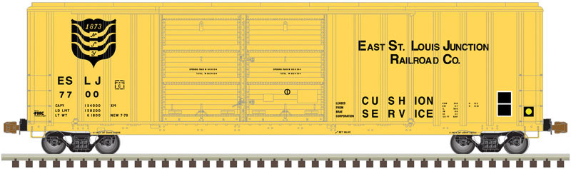 FMC 5347 Single-Door Boxcar - Ready to Run -- East St. Louis Junction #7712 (yellow, black)