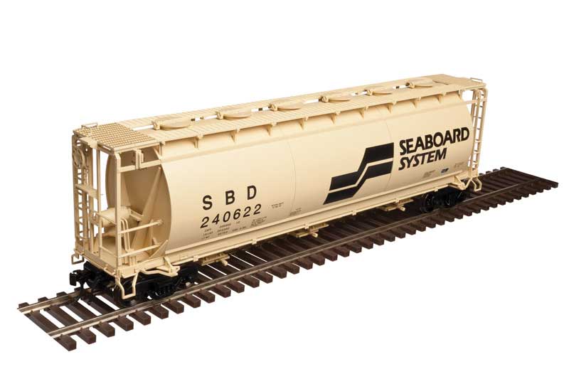 ACF 3-Bay Cylindrical Hopper - Ready to Run -- Seaboard System #240621 (beige, black)