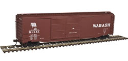 Postwar 50' Double-Door Boxcar - Ready to Run - Master(R) -- Wabash NJI&I #3309 (Boxcar Red, Flag Logo)