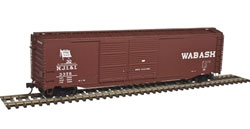 Postwar 50' Double-Door Boxcar - Ready to Run - Master(R) -- Wabash NJI&I #3331 (Boxcar Red, Flag Logo)