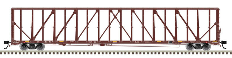 73' Center-Partition (Centerbeam) Flatcar - Ready to Run - Master(R) -- Union Pacific #275336 (Boxcar Red, yellow Conspicuity Marks)