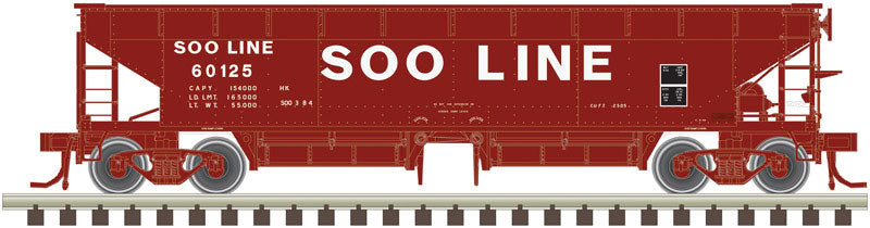 70-Ton Hart Ballast Car - Ready to Run - Master(R) -- Soo Line #60103 (Boxcar Red, Billboard Lettering)