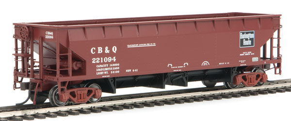 70-Ton Hart Ballast Car - Ready to Run - Master(R) -- Chicago, Burlington & Quincy #221094 (Boxcar Red, black)