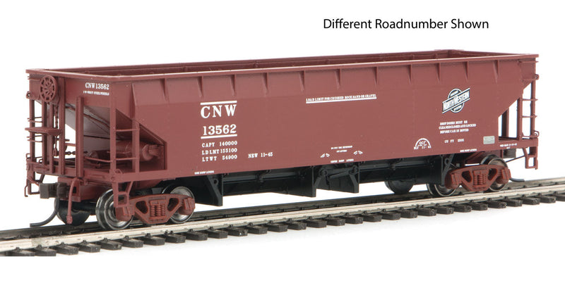 70-Ton Hart Ballast Car 3-Pack - Ready to Run - Master(R) -- Chicago & North Western #13505, 13541, 13585 (Boxcar Red, black)