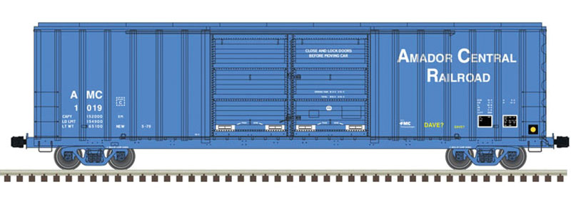 FMC 5503 52' Double-Door Boxcar - Ready to Run - Master(R) -- Amador Central #1052 (blue)