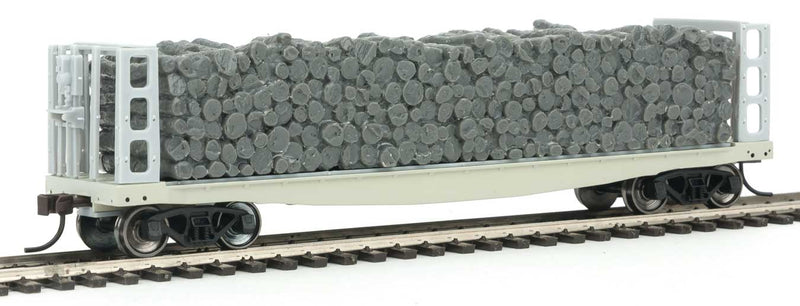 42' Pulpwood Flatcar - Load - Ready to Run - Master(R) -- Undecorated