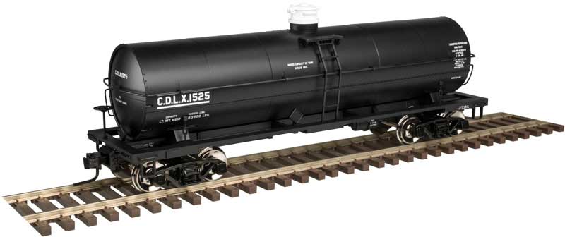 11,000-Gallon Tank Car No Platform - Ready to Run - Master(R) -- California Dispatch Line CDLX #1526 (black, white)