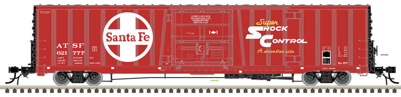 Class BX-177 Plug-Door Boxcar - Ready to Run - Master(R) -- Santa Fe #621679 (As-Delivered; red, black, white; Large Logo)