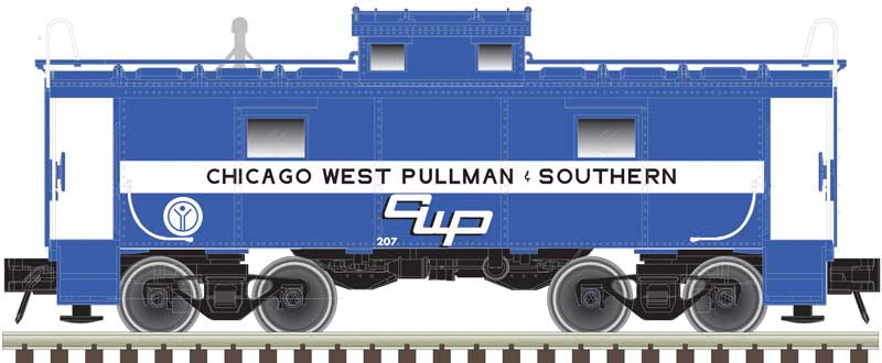 NE-6 Caboose - Ready to Run - Master(R) -- Chicago, West Pullman and Southern 207 (blue, white)