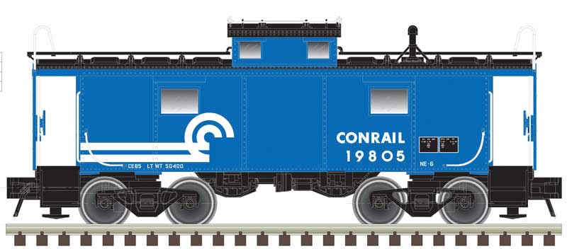NE-6 Caboose - Ready to Run - Master(R) -- Conrail #23847 (blue, black, white)