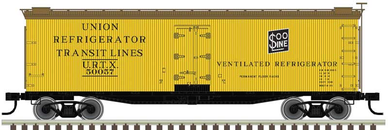 40' Wood Reefer - Ready to Run - Master(R) -- Soo Line URTX 50052 (yellow, Boxcar Red)