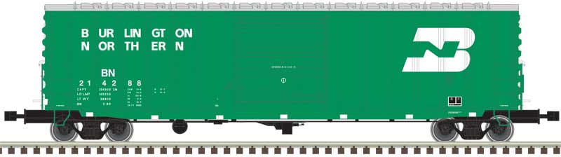 ACF Precision-Design Rib-Side 50' Boxcar - Ready to Run - Master(R) -- Burlington Northern #214318 (Cascade Green, white; Medium Logo)