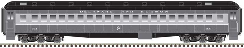 Heavyweight Single-Window Coach - Ready to Run - Master(R) -- Delaware & Hudson 228 (gray, black)