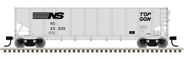 286K TopGon Coal Gondola 6-Pack - Ready to Run - Master(R) -- Norfolk Southern (9-92 Scheme, gray, black)