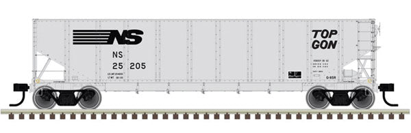 286K TopGon Coal Gondola 6-Pack - Ready to Run - Master(R) -- Norfolk Southern (9-92 Scheme, gray, black)