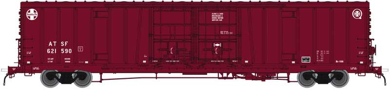 Santa Fe Class BX-166 62' Beer Boxcar - Ready to Run -- Atchison, Topeka & Santa Fe #621590 (Boxcar Red; Late Q Logo, Version 2)