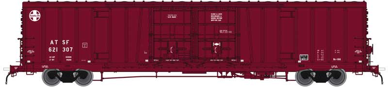 Santa Fe Class BX-166 62' Beer Boxcar - Ready to Run -- Atchison, Topeka & Santa Fe #621307 (Boxcar Red; 24" Logo, Version 4)
