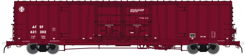 Santa Fe Class BX-166 62' Beer Boxcar - Ready to Run -- Santa Fe 621302 (Berwind Repaint Version C, Boxcar Red)