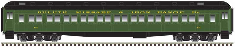 Heavyweight Paired-Window Coach - Ready to Run - Master(R) -- Duluth, Missabe & Iron Range 84 (Pullman Green, black)