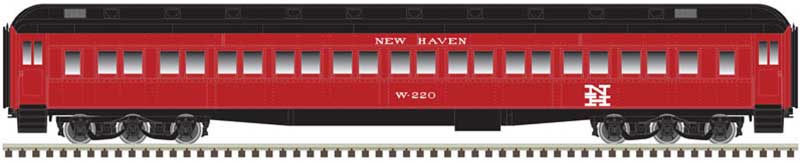 Heavyweight Paired-Window Coach - Ready to Run - Master(R) -- New Haven W-220 (maroon, black)