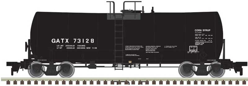 Trinity 17,600-Gallon Corn Syrup Tank Car - Ready to Run -- General American Tankcar #73165 (black, Corn Syrup Service)