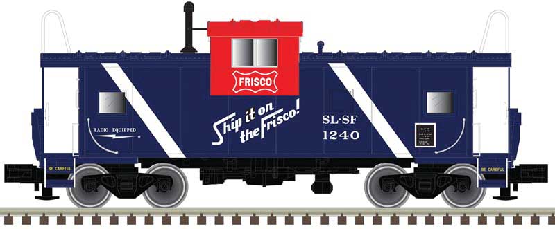 Extended-Vision Caboose - Ready to Run - Master(R) -- St. Louis-San Francisco #1240 (Bicentennial Scheme 2; blue, white, red)