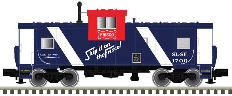 Extended-Vision Caboose - Ready to Run - Master(R) -- St. Louis-San Francisco #1700 (Bicentennial Scheme 2; blue, white, red)