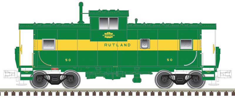 Extended-Vision Caboose - Ready to Run - Master(R) -- Rutland #51 (green, yellow)
