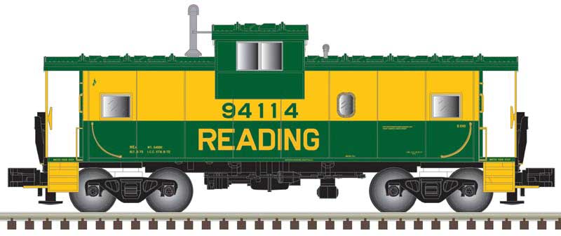 Extended-Vision Caboose - Ready to Run - Master(R) -- Reading 94111 (green, yellow)