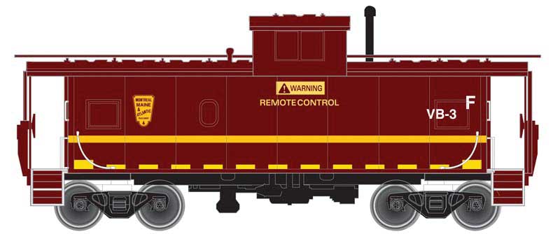 Standard-Cupola Caboose - Ready to Run - Master(R) -- Montreal, Maine & Atlantic #VB-3 (maroon, yellow)