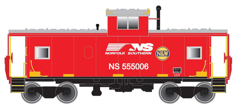 Standard-Cupola Caboose - Ready to Run - Master(R) -- Norfolk Southern #555006 (red, white; N&W Heritage Scheme)
