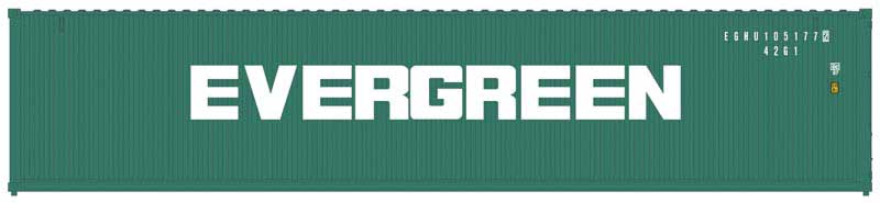 40' Standard-Height Container 3-Pack - Assembled - Master(R) -- Evergreen EGHU (Set #2; green, white)