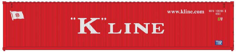 40' Standard-Height Container 3-Pack - Assembled - Master(R) -- K-Line (Set #2; red, white; Website Graphic)