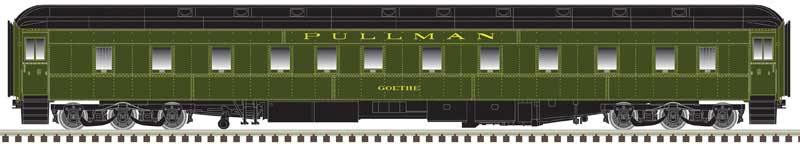 Pullman 6-3 Sleeper - Ready to Run -- Pullman "Schiller" (Pullman Green, black)