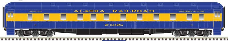 Pullman 6-3 Sleeper - Ready to Run -- Alaska Railroad "Mt. Iliamna" (blue, yellow)