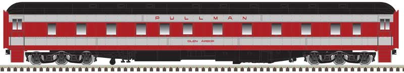 Pullman 6-3 Sleeper - Ready to Run -- Seaboard Air Line "Glen Saddell" (gray, red, black)