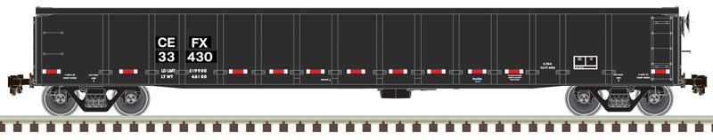Thrall 2743 Gondola - Ready to Run - Master(R) -- CIT Group - Capital Finance CEFX 33403 (Ex-CP, black, white, red)