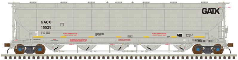 Trinity 5660 PD Covered Hopper - Ready to Run -- General American GACX #15498 (gray, Yellow Conspicuity Marks)