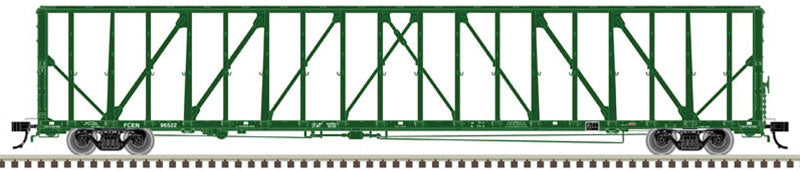 73' Center-Partition (Centerbeam) Flatcar - Ready to Run - Master(R) -- Florida Central FCEN 96512 (green)