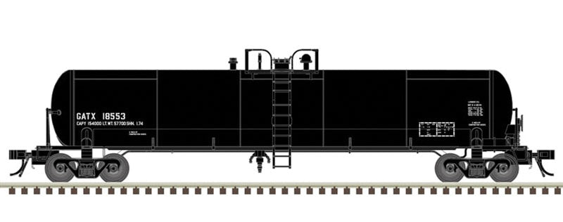 GATX 20,700-Gallon Tank Car - Ready to Run - Master(R) -- GATX 18551 (black, Linseed Oil Service)