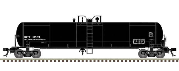 GATX 20,700-Gallon Tank Car - Ready to Run - Master(R) -- GATX 18553 (black, Linseed Oil Service)