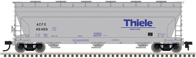 ACF 4650 Centerflow Covered Hopper Pre-1971 Version - Ready to Run - Master(R) -- Thiele Kaolin ACFX #46502 (gray, blue)