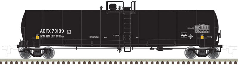 ACF 23,500-Gallon Tank Car - Ready-to-Run -- ACFX #73109 (black, Asphalt Service)
