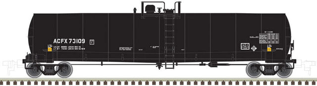 ACF 23,500-Gallon Tank Car - Ready-to-Run -- ACFX #73109 (black, Asphalt Service)