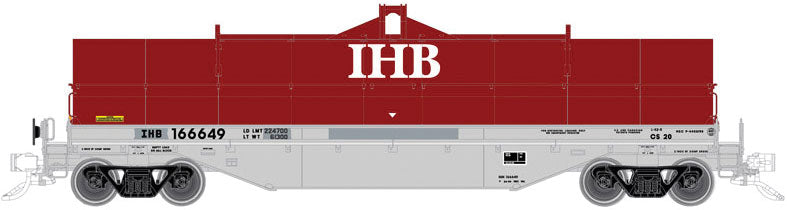 42' Coil Steel Car with Fishbelly Side Sill - Ready to Run - Master(R) -- Indiana Harbor Belt 166626 (Ex-NS, red, gray, white)
