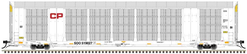 Gunderson Multi-Max Enclosed Auto Rack - Ready to Run - Master(R) -- Canadian Pacific SOO #519003 (white, silver, red)
