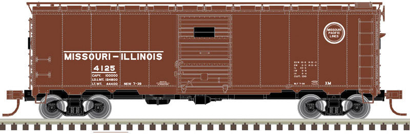 1932 ARA 40' Steel Boxcar - Ready to Run - Master(R) -- Missouri Pacific (Missouri-Illinois) 4125 (Boxcar Red, white)